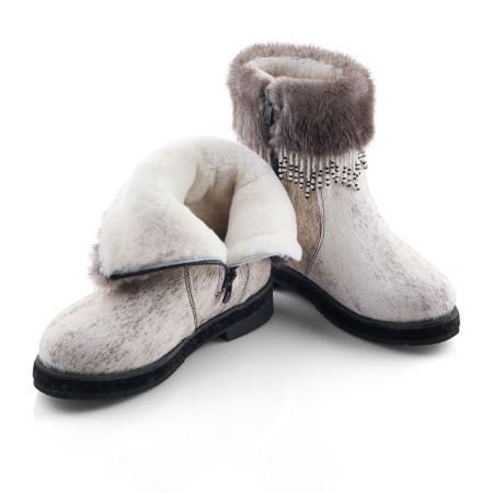 Унты женские из камуса лошади "Норка", короткие